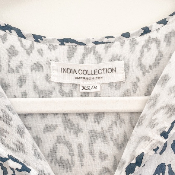 Emerson Fry India Collection Isla Dress in Charcoal Leopard XS/S - Picture 6 of 11